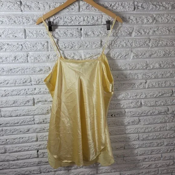 Secret Treasures Womens Chemise Slip 1X Adjustable Spaghetti Strap YEL3E - Picture 6 of 9